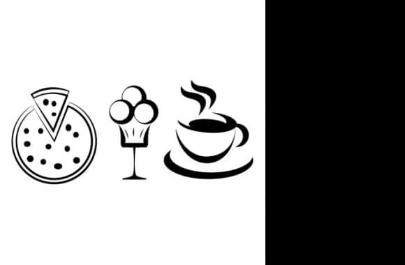 Coffee Pizza Ice Cream Logo download in high quality