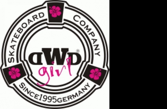 dwd skateboards girl woman Logo