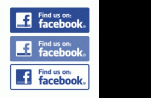 Facebook (Find us on) Logo download in high quality