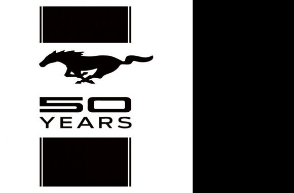 Ford Mustang 50 Years Logo download in high quality