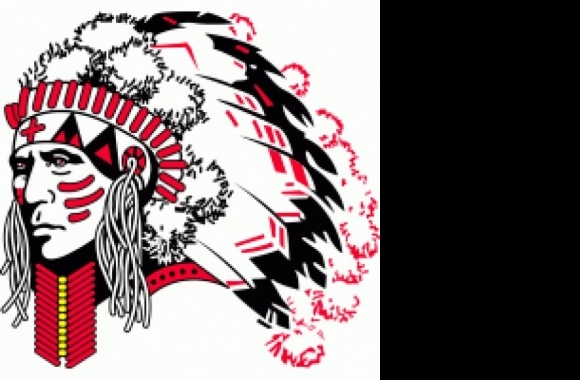 Red indian warrior Logo