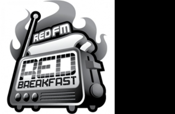 RedFM Red Breakfast Black & White Logo
