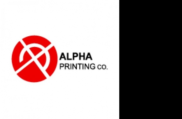 Alpha printing co. Logo download in high quality