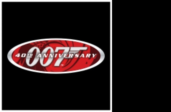 007 40th Anniversary Logo download in high quality