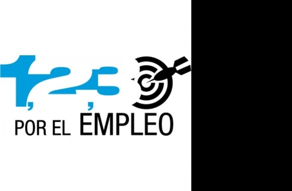 1,2,3, Por el Empleo Logo download in high quality