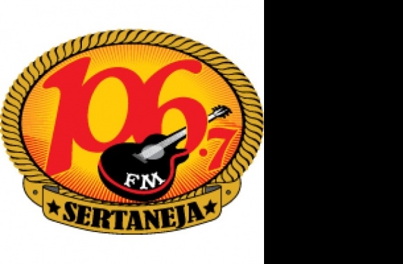 106.7 FM Sertaneja Logo download in high quality