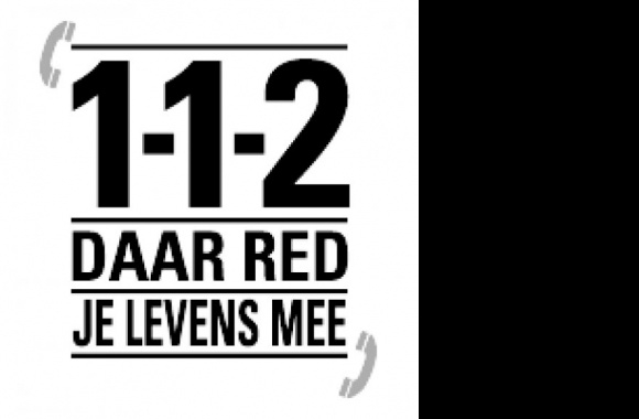 112 Daar red je levens mee Logo download in high quality