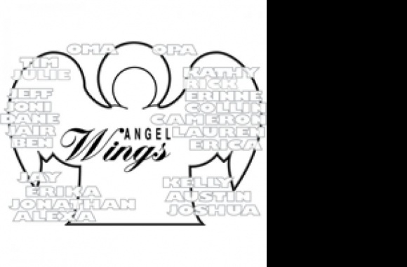 Angel Wings +Names Logo download in high quality