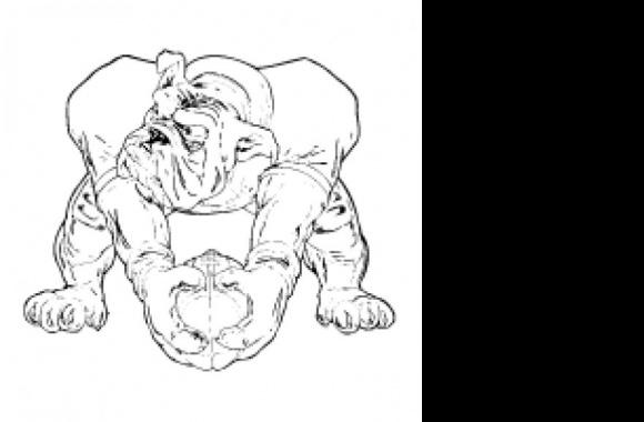 Bulldog Hiking Football Logo