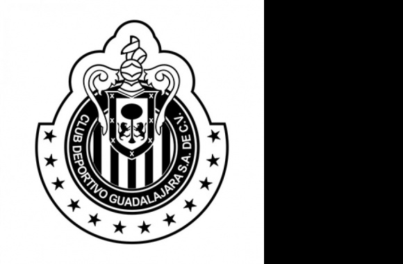 Chivas Rayadas (blanco y negro) Logo download in high quality
