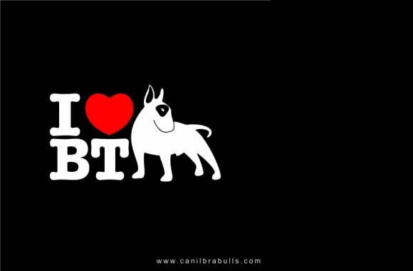 I love bull terrier Logo